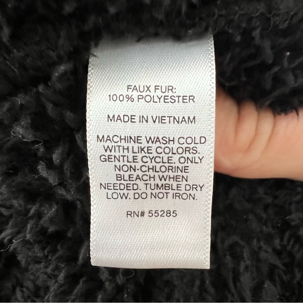 Express Faux Fur Zip Front Fleece Size M - Picture 4 of 4